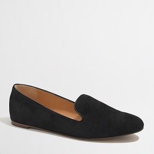 J. Crew Black Suede Smoking Slippers